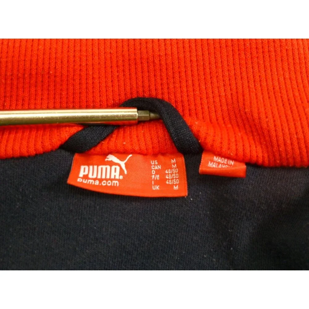 Red Bull Racing Team Jacket Black Puma Formula 1 F1 Full Zip Track‎ Coat Med